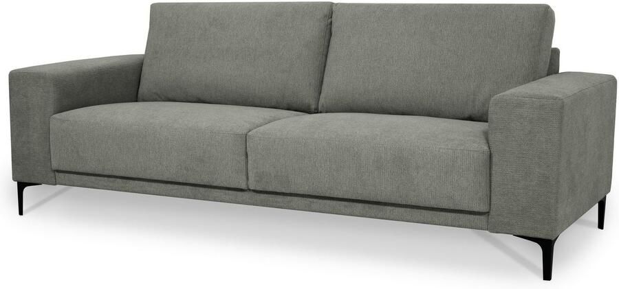 Places of Style 3-zitsbank Xander Breedte 224 cm soft-touch chenille zwarte metalen voeten - Foto 2