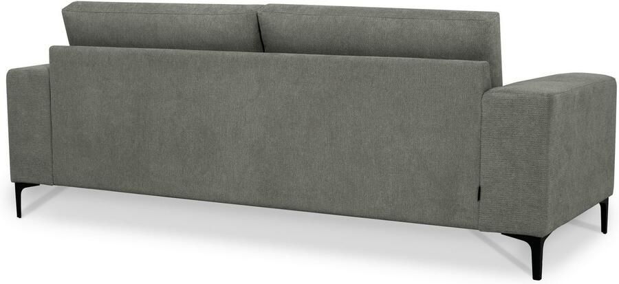 Places of Style 3-zitsbank Xander Breedte 224 cm soft-touch chenille zwarte metalen voeten - Foto 3
