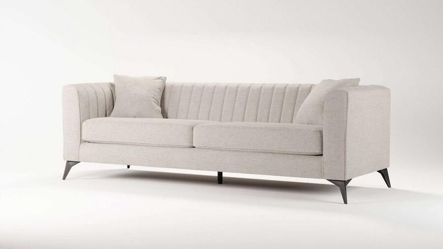 Places of Style 4-zitsbank MATTHEW elegant designsofa afmetingen B D H: 231 86 74 cm XXL stiksels in de rug losse zitkussens inclusief 2. sierkussen - Foto 2