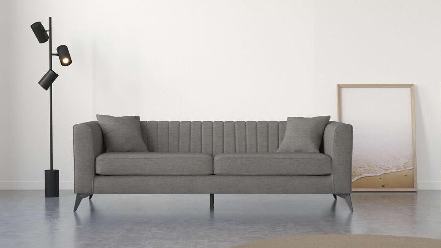 Places of Style 4-zitsbank MATTHEW elegant designsofa afmetingen B D H: 231 86 74 cm XXL stiksels in de rug losse zitkussens inclusief 2. sierkussen - Foto 3