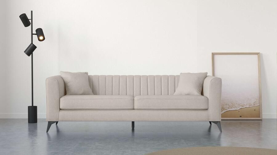 Places of Style 4-zitsbank MATTHEW elegant designsofa afmetingen B D H: 231 86 74 cm XXL stiksels in de rug losse zitkussens inclusief 2. sierkussen - Foto 5