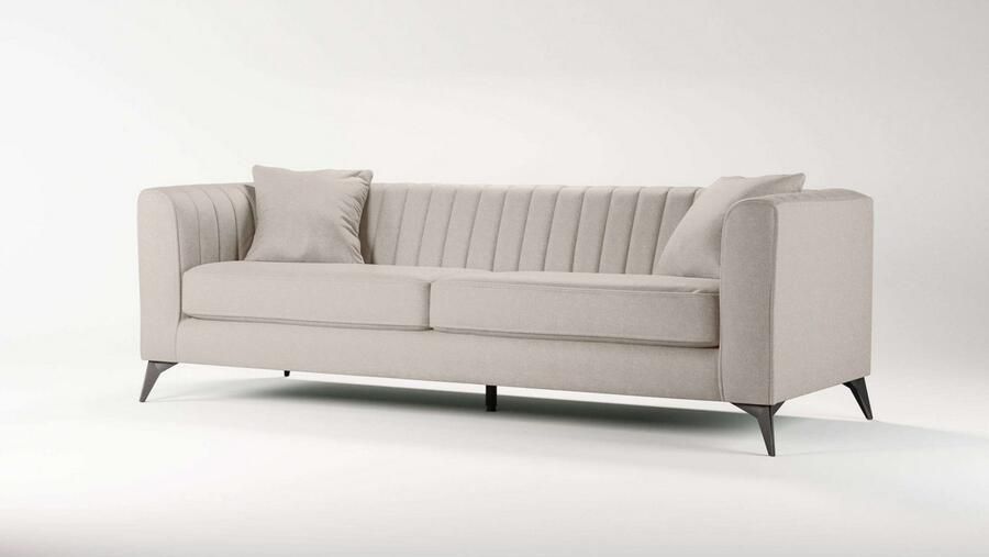 Places of Style 4-zitsbank MATTHEW elegant designsofa afmetingen B D H: 231 86 74 cm XXL stiksels in de rug losse zitkussens inclusief 2. sierkussen - Foto 2