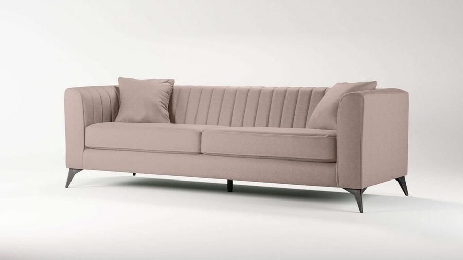 Places of Style 4-zitsbank MATTHEW elegant designsofa afmetingen B D H: 231 86 74 cm XXL stiksels in de rug losse zitkussens inclusief 2. sierkussen - Foto 2