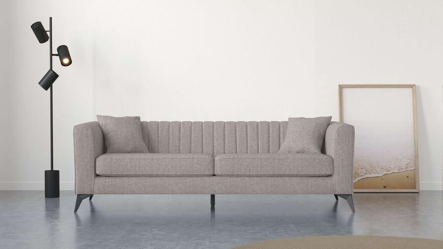 Places of Style 4-zitsbank MATTHEW elegant designsofa afmetingen B D H: 231 86 74 cm XXL stiksels in de rug losse zitkussens inclusief 2. sierkussen - Foto 5