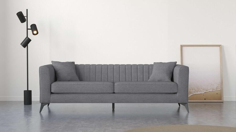 Places of Style 4-zitsbank MATTHEW elegant designsofa afmetingen B D H: 231 86 74 cm XXL stiksels in de rug losse zitkussens inclusief 2. sierkussen - Foto 3