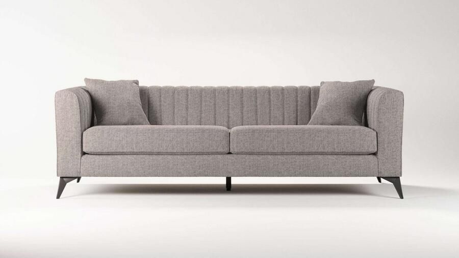 Places of Style 4-zitsbank MATTHEW elegant designsofa afmetingen B D H: 231 86 74 cm XXL stiksels in de rug losse zitkussens inclusief 2. sierkussen
