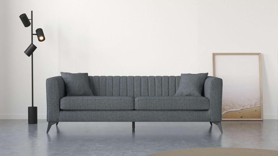 Places of Style 4-zitsbank MATTHEW elegant designsofa afmetingen B D H: 231 86 74 cm XXL stiksels in de rug losse zitkussens inclusief 2. sierkussen - Foto 3