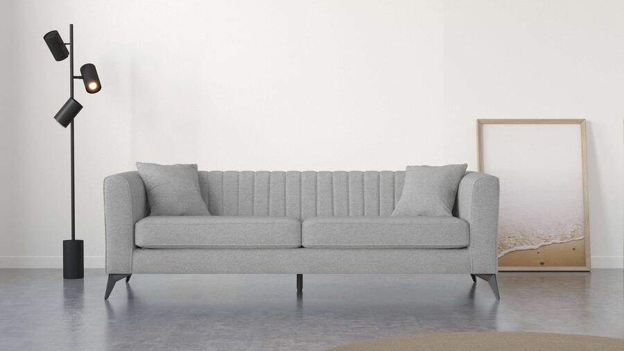Places of Style 4-zitsbank MATTHEW elegant designsofa afmetingen B D H: 231 86 74 cm XXL stiksels in de rug losse zitkussens inclusief 2. sierkussen - Foto 5