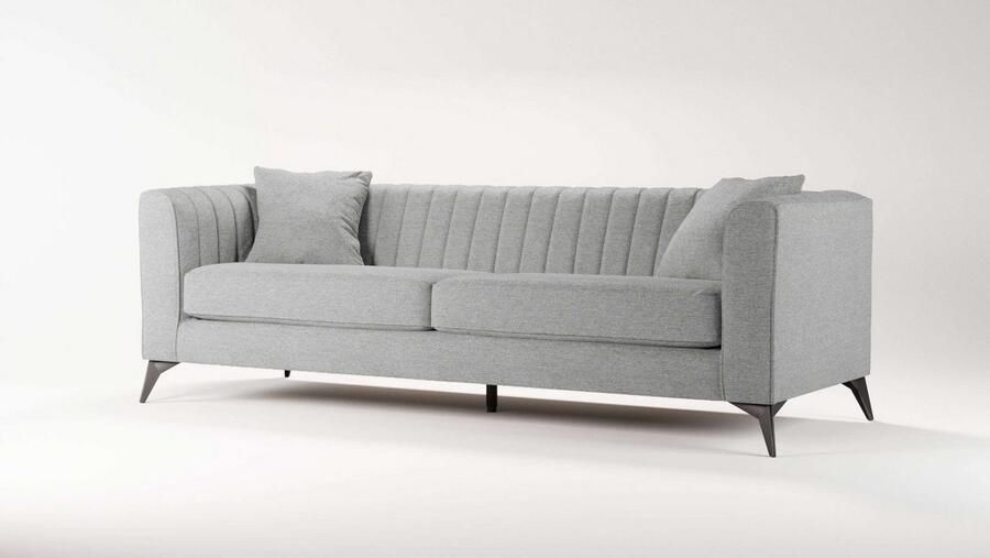 Places of Style 4-zitsbank MATTHEW elegant designsofa afmetingen B D H: 231 86 74 cm XXL stiksels in de rug losse zitkussens inclusief 2. sierkussen - Foto 2