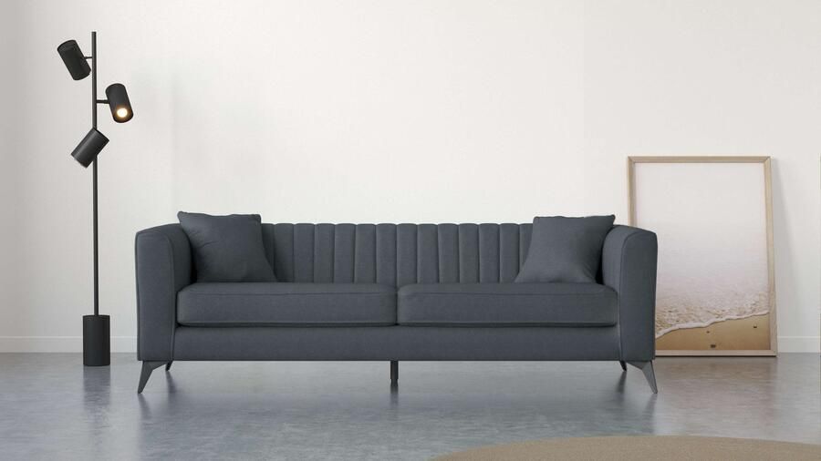 Places of Style 4-zitsbank MATTHEW elegant designsofa afmetingen B D H: 231 86 74 cm XXL stiksels in de rug losse zitkussens inclusief 2. sierkussen - Foto 3