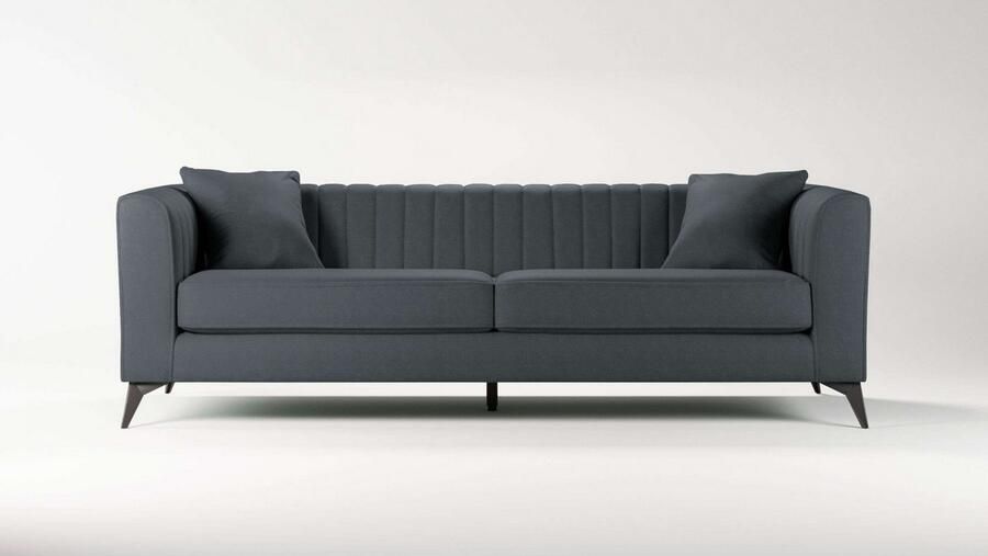 Places of Style 4-zitsbank MATTHEW elegant designsofa afmetingen B D H: 231 86 74 cm XXL stiksels in de rug losse zitkussens inclusief 2. sierkussen