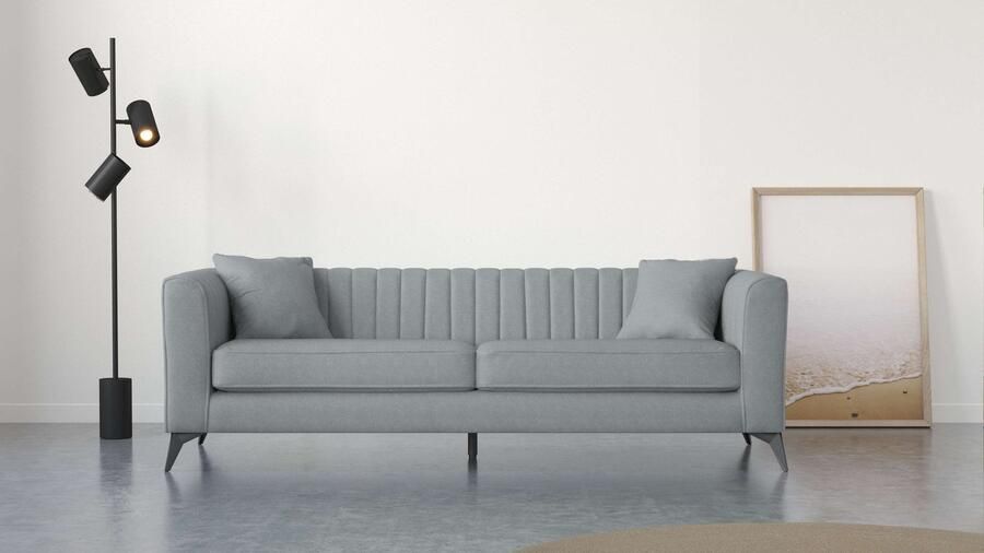 Places of Style 4-zitsbank MATTHEW elegant designsofa afmetingen B D H: 231 86 74 cm XXL stiksels in de rug losse zitkussens inclusief 2. sierkussen - Foto 4