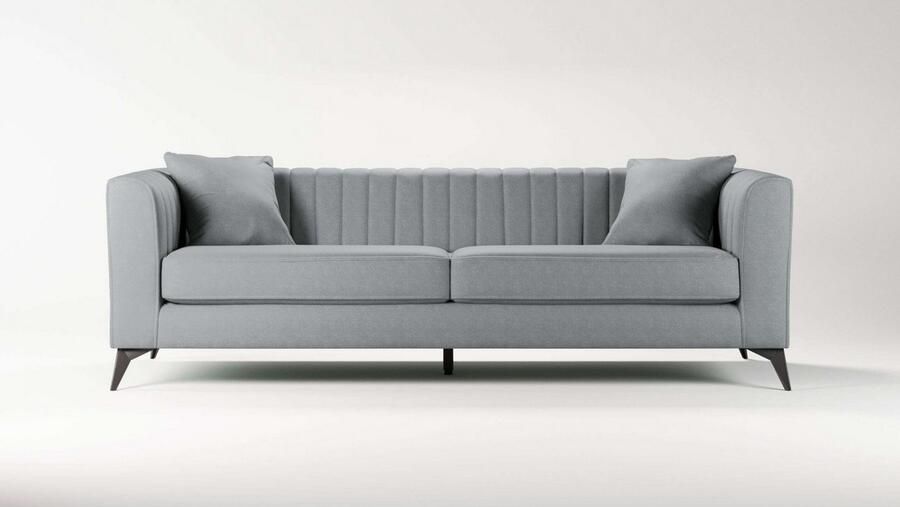 Places of Style 4-zitsbank MATTHEW elegant designsofa afmetingen B D H: 231 86 74 cm XXL stiksels in de rug losse zitkussens inclusief 2. sierkussen