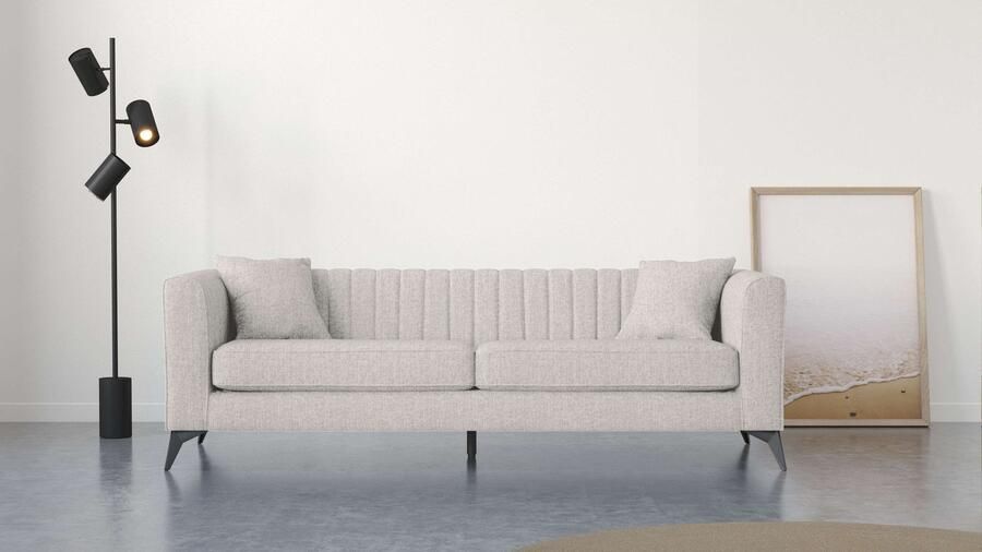Places of Style 4-zitsbank MATTHEW elegant designsofa afmetingen B D H: 231 86 74 cm XXL stiksels in de rug losse zitkussens inclusief 2. sierkussen - Foto 5
