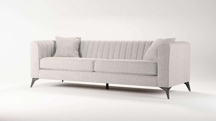 Places of Style 4-zitsbank MATTHEW elegant designsofa afmetingen B D H: 231 86 74 cm XXL stiksels in de rug losse zitkussens inclusief 2. sierkussen - Foto 2