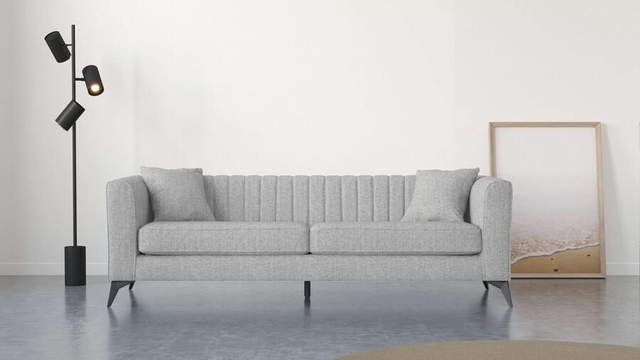 Places of Style 4-zitsbank MATTHEW elegant designsofa afmetingen B D H: 231 86 74 cm XXL stiksels in de rug losse zitkussens inclusief 2. sierkussen - Foto 6