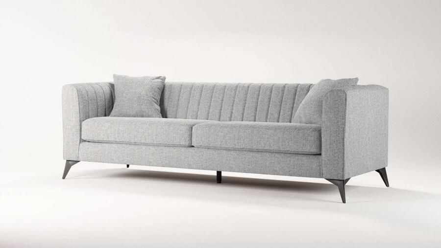 Places of Style 4-zitsbank MATTHEW elegant designsofa afmetingen B D H: 231 86 74 cm XXL stiksels in de rug losse zitkussens inclusief 2. sierkussen - Foto 2