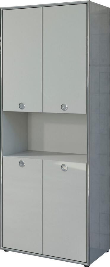 Places of Style Archiefkast Imperia Hoogglanslook met elegante chroomomranding Made in Italy - Foto 6