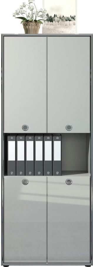 Places of Style Archiefkast Imperia Hoogglanslook met elegante chroomomranding Made in Italy - Foto 9