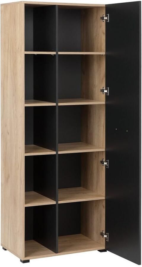 Places of Style Archiefkast Moid moderne multifunctionele kast Afmetingen: 64 5 x 41 5 x 175 cm 5 vakken met veel opbergruimte - Foto 4