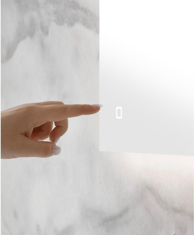 Places of Style Badkamerserie Studio Line bad in modern ontwerp 3-delig badkamer Kast wastafel en spiegel in twee kleuren beschikbaar opbergruimte (3-delig) - Foto 3