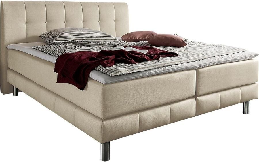 Places of Style Boxspring Cafone incl. topmatras 5 breedtes 3 matrassoorten en 3 hardheden ter keuze - Foto 4