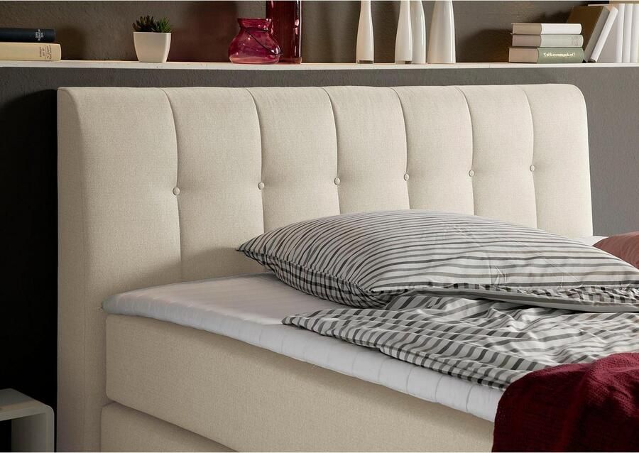 Places of Style Boxspring Cafone incl. topmatras 5 breedtes 3 matrassoorten en 3 hardheden ter keuze