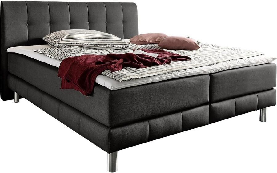 Places of Style Boxspring Cafone incl. topmatras 5 breedtes 3 matrassoorten en 3 hardheden ter keuze - Foto 4