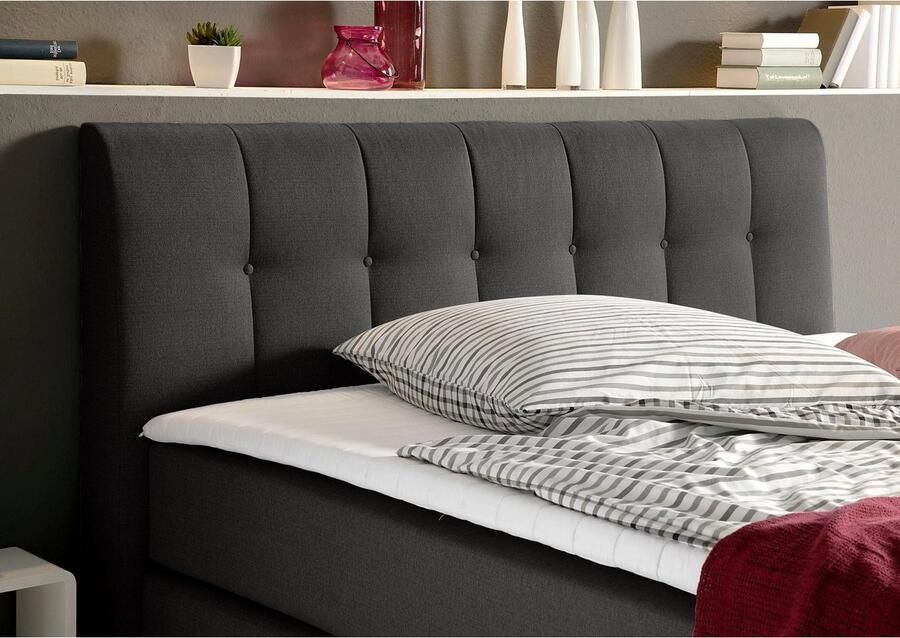 Places of Style Boxspring Cafone incl. topmatras 5 breedtes 3 matrassoorten en 3 hardheden ter keuze - Foto 2