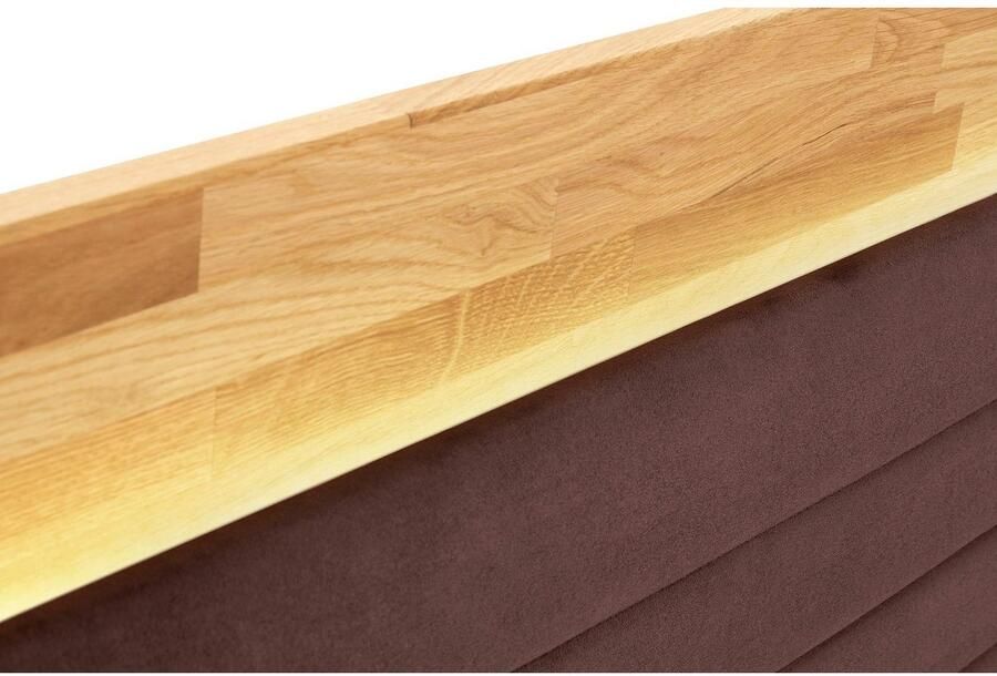 Places of Style Boxspring Cup met ledverlichting massief houten lijst en topmatras in 2 hardheden - Foto 2
