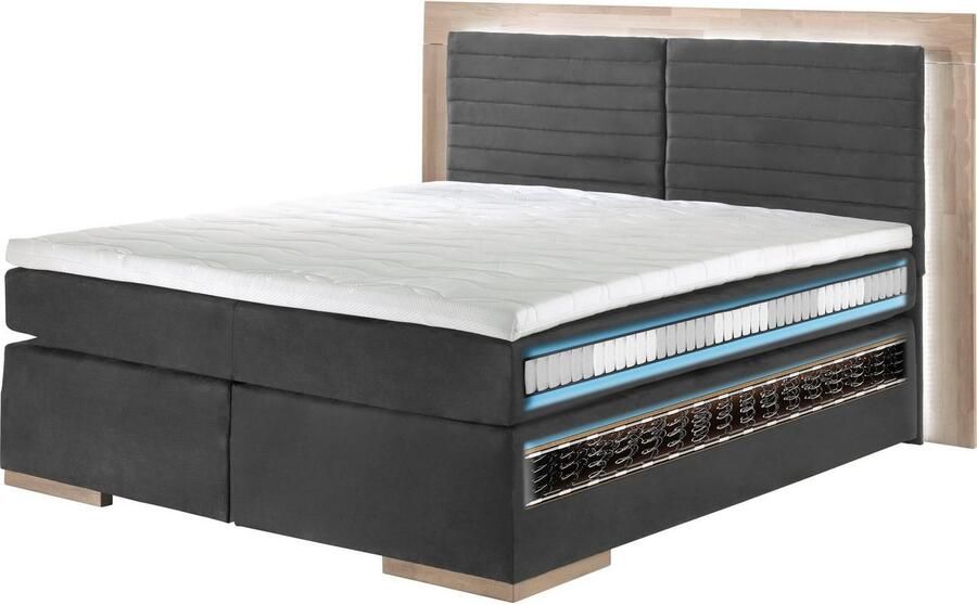 Places of Style Boxspring Cup met massief houten frame met topmatras in 2 hardheden in 3 breedten - Foto 2