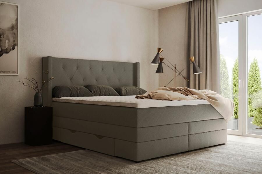 Places of Style Boxspring Elegance met mooie capitonnage in de hardheden h2 & h3 inclusief laden - Foto 7