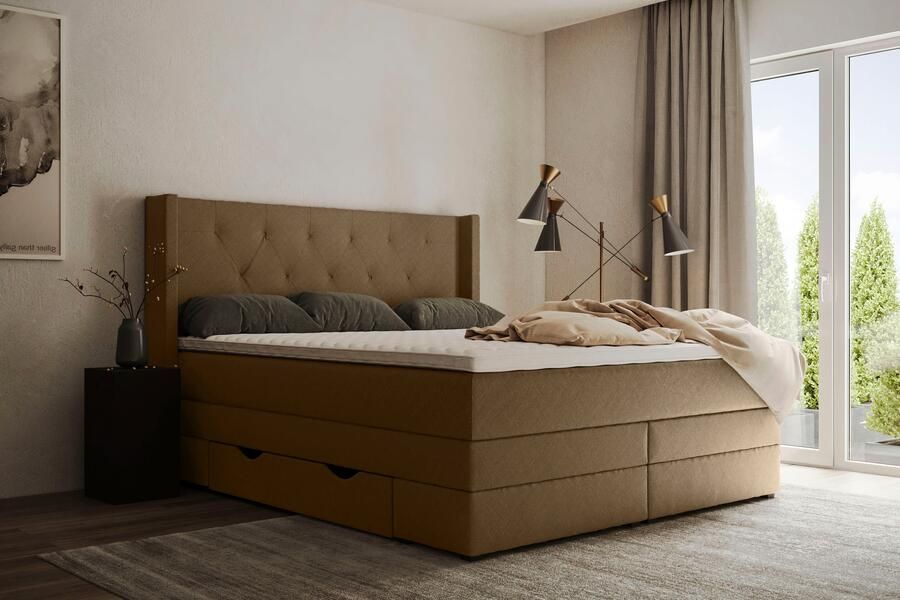 Places of Style Boxspring Elegance met mooie capitonnage in de hardheden h2 & h3 inclusief laden - Foto 7