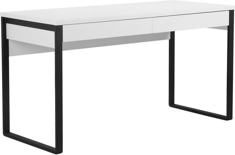 Places of Style Bureau Moid Computertafel in modern design Breedte 120 140 160 cm met metalen poten & lade - Foto 2