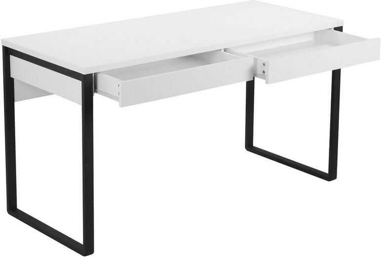 Places of Style Bureau Moid Computertafel in modern design Breedte 120 140 160 cm met metalen poten & lade - Foto 3