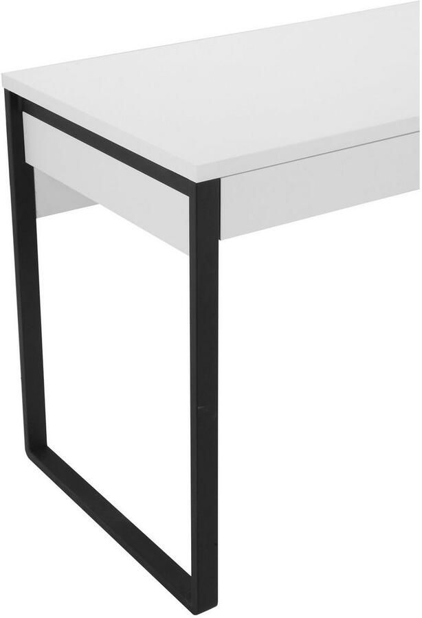 Places of Style Bureau Moid Computertafel in modern design Breedte 120 140 160 cm met metalen poten & lade