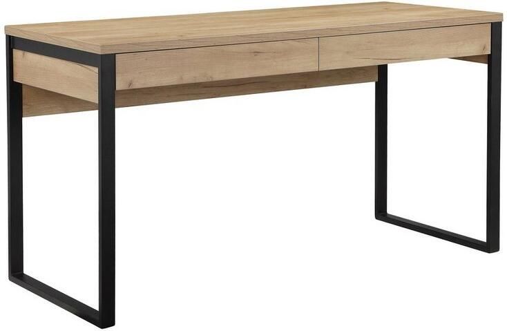 Places of Style Bureau Moid Computertafel in modern design Breedte 120 140 160 cm met metalen poten & lade - Foto 3