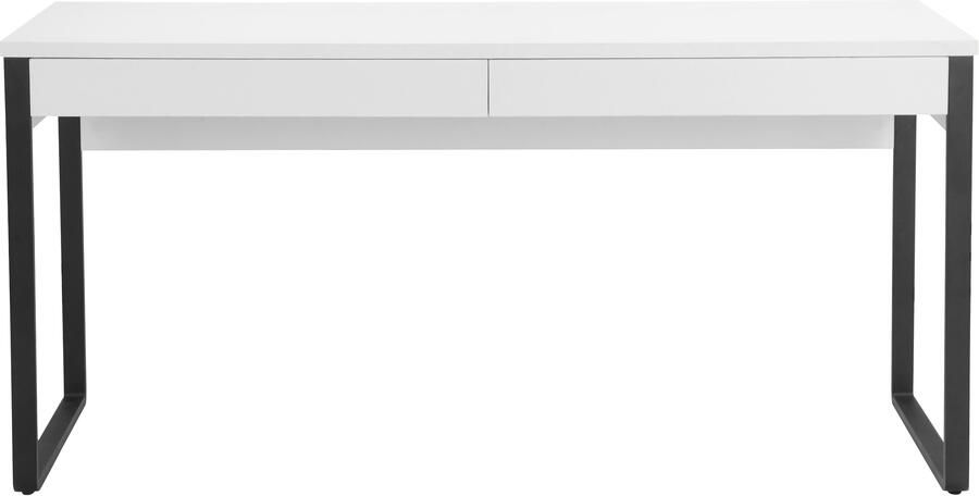 Places of Style Bureau Moid Computertafel in modern design Breedte 120 140 160 cm met metalen poten & lade - Foto 4