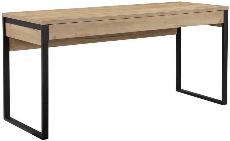 Places of Style Bureau Moid Computertafel in modern design Breedte 120 140 160 cm met metalen poten & lade - Foto 4