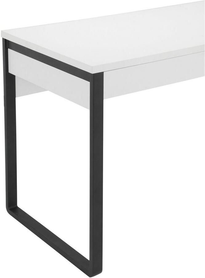 Places of Style Bureau Moid Computertafel in modern design Breedte 120 140 160 cm met metalen poten & lade
