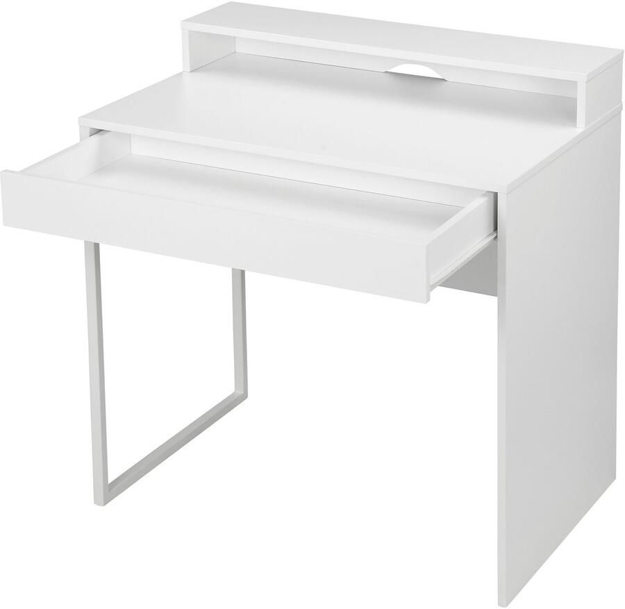 Places of Style Bureau Moid computertafel in modern design Breedte 80 cm met lade kabeldoorvoer & metalen voet