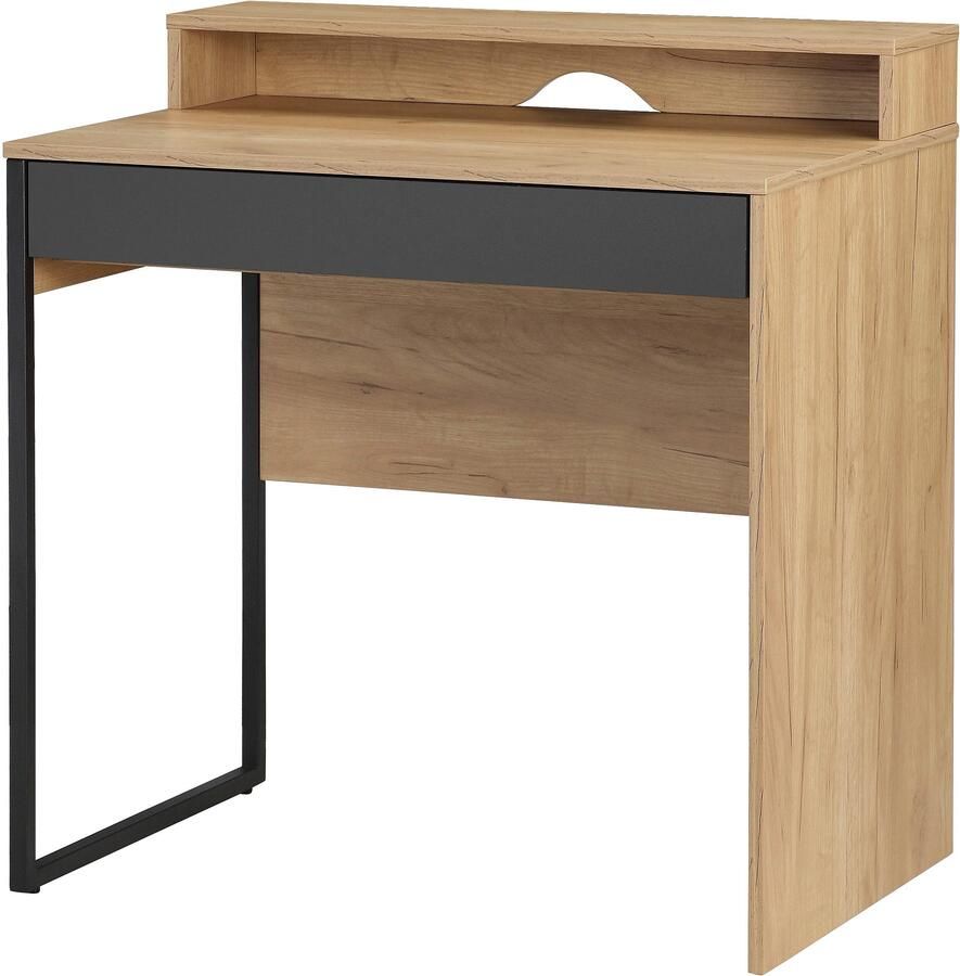 Places of Style Bureau Moid computertafel in modern design Breedte 80 cm met lade kabeldoorvoer & metalen voet - Foto 8