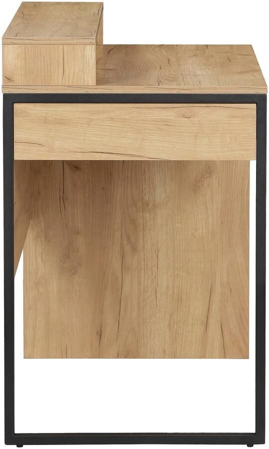 Places of Style Bureau Moid computertafel in modern design Breedte 80 cm met lade kabeldoorvoer & metalen voet - Foto 6