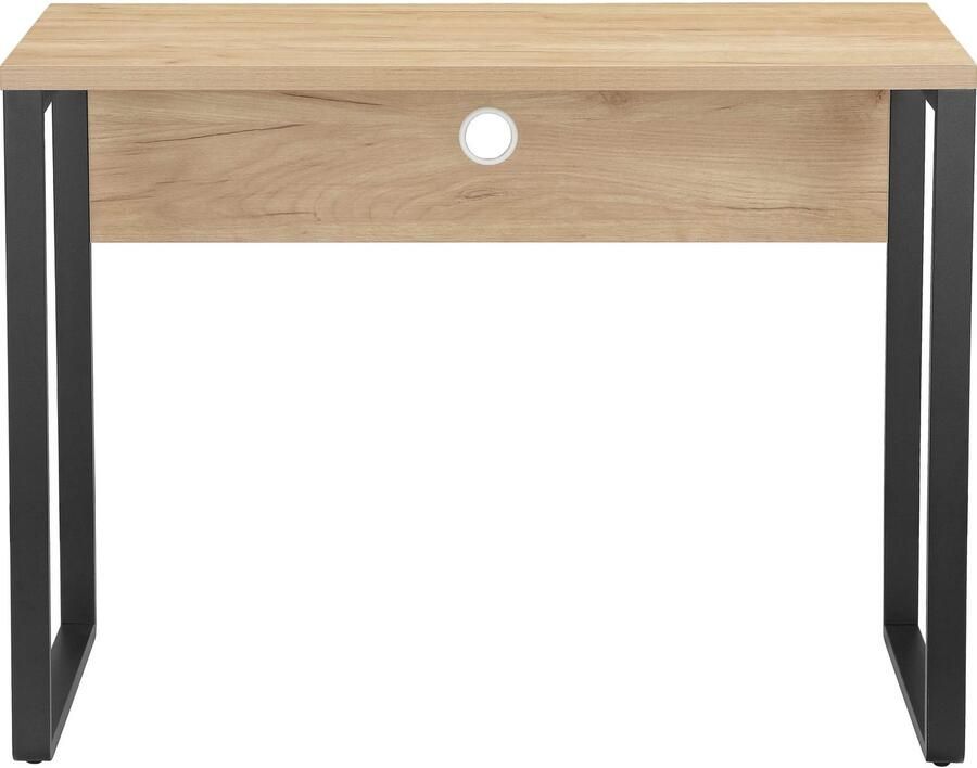 Places of Style Bureau Moid Computertafel kabeldoorvoer metalen slede breedte 100 cm