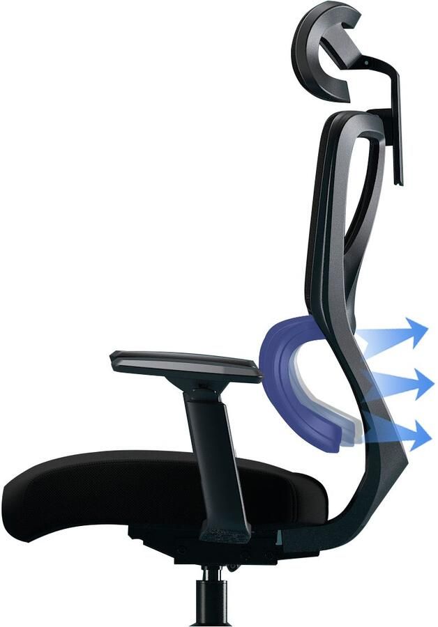 Places of Style Bureaustoel Andora moderne ergonomische bureaustoel verstelbare armleuning & hoofdsteun lendensteun - Foto 11