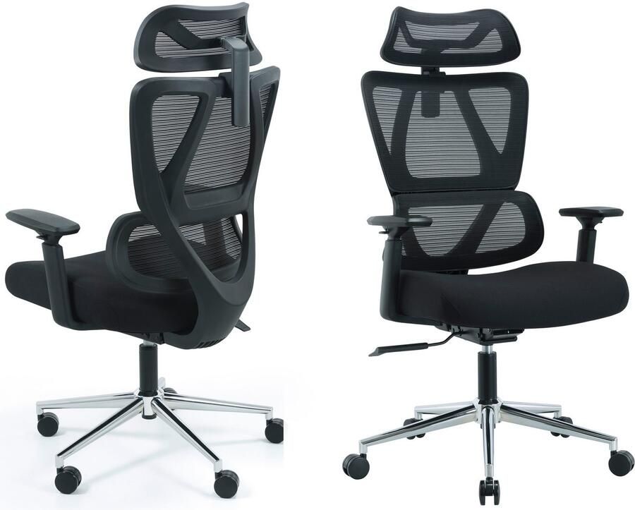 Places of Style Bureaustoel Andora moderne ergonomische bureaustoel verstelbare armleuning & hoofdsteun lendensteun - Foto 7