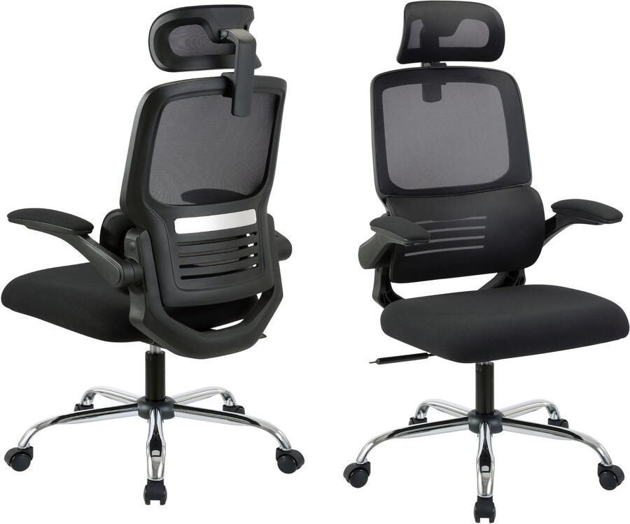 Places of Style Bureaustoel FABION met lendensteun verstelbare hoofdsteun klapbare armleuningen - Foto 3