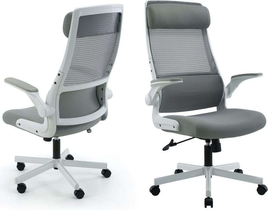 Places of Style Bureaustoel Menton ergonomische bureaustoel inclusief kussen lendensteun modern ontwerp - Foto 8