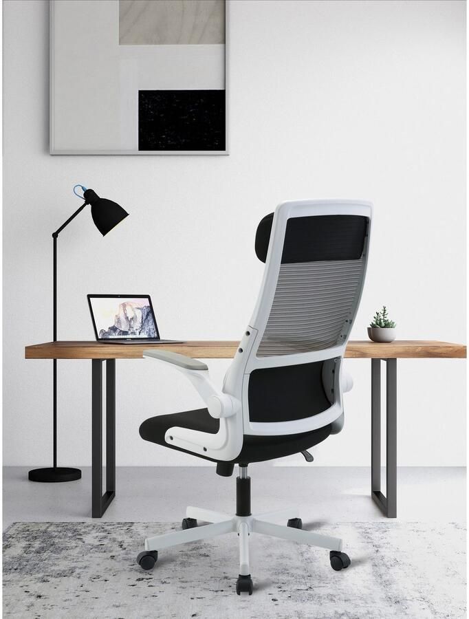 Places of Style Bureaustoel Menton ergonomische bureaustoel inclusief kussen lendensteun modern ontwerp - Foto 2