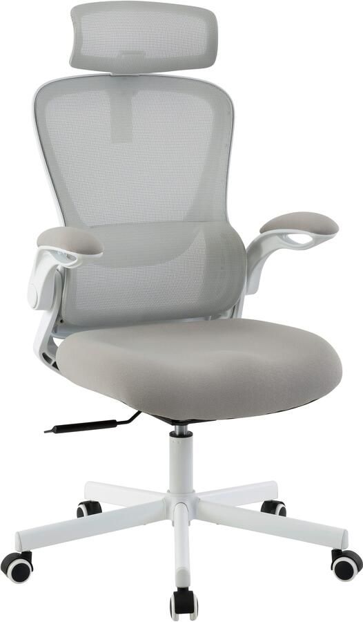 Places of Style Bureaustoel SACILE met lendensteun ademend klapbare armleuningen - Foto 8